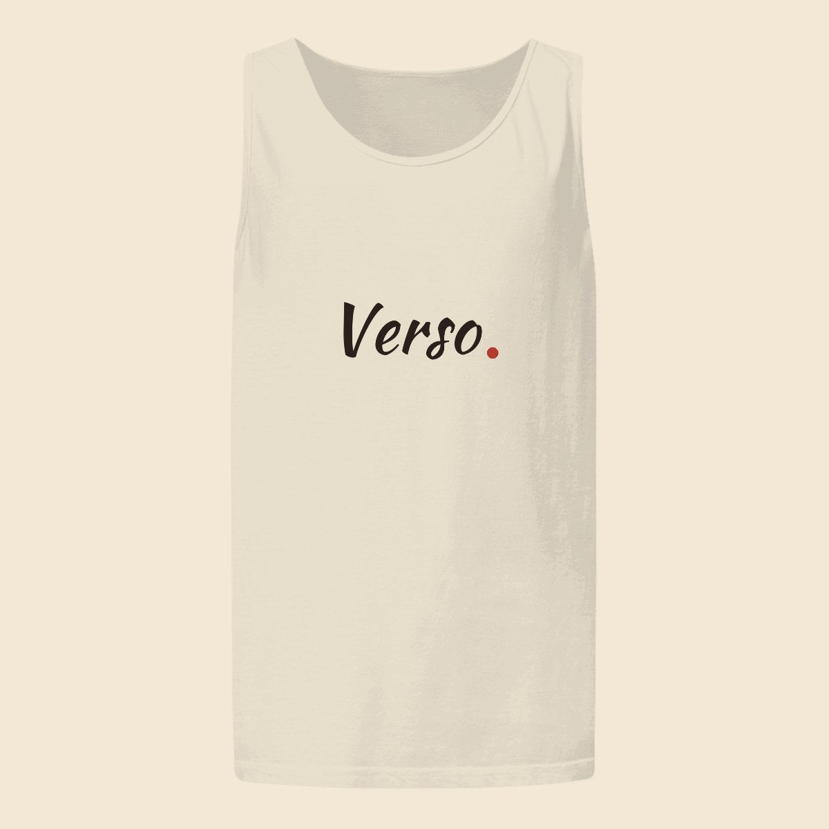 Débardeur Col Rond personnalisable, coloris Blanc, Verso Paris · exemple Blanc · logo Verso