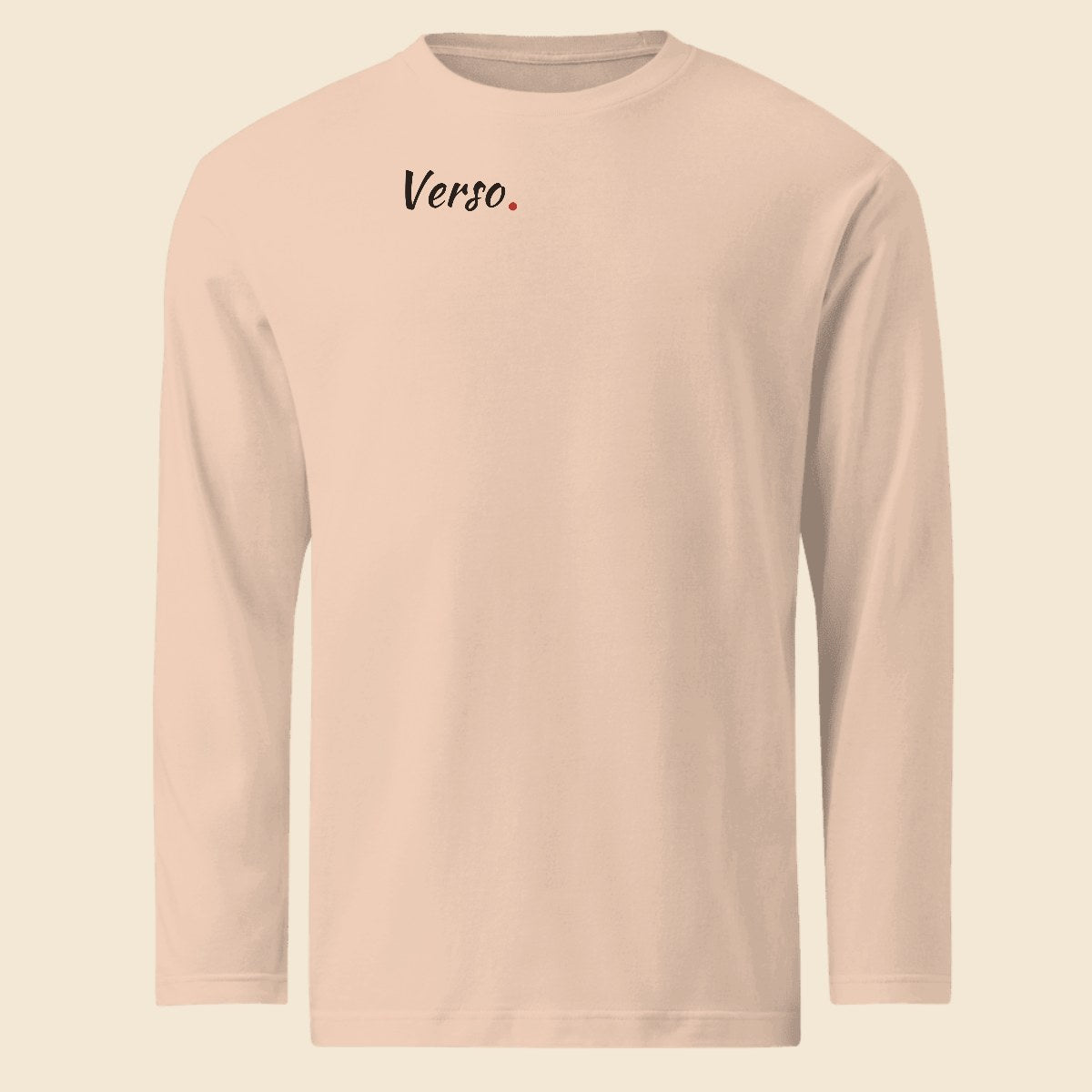 Tee Longue Manches personnalisable, coloris Rose clair, Verso Paris · exemple Rose clair · logo Verso