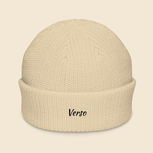 Bonnet Pêcheur personnalisable, coloris Écru, Verso Paris · exemple Écru · logo Verso
