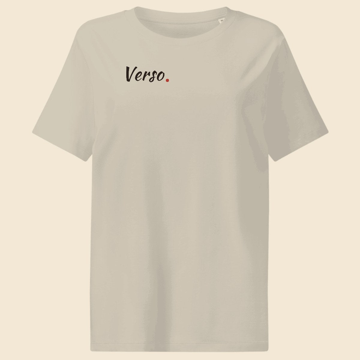 women-tee-studio · exemple Gris chiné · logo Verso