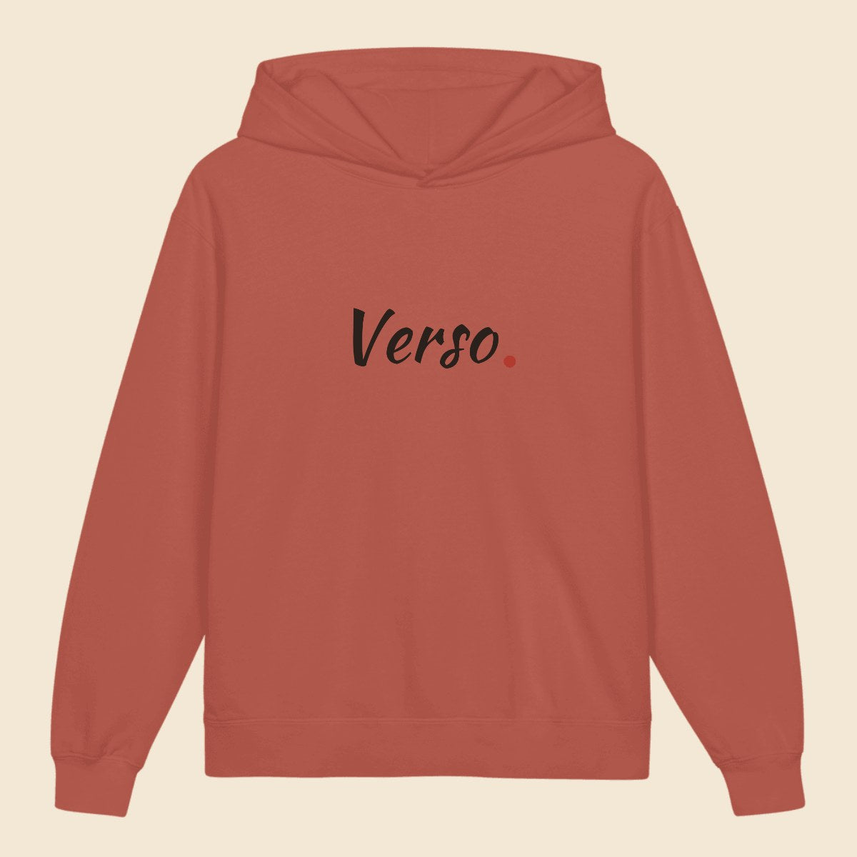 sweatshirt-a-capuche-enfant-studio · exemple Cramoisi · logo Verso