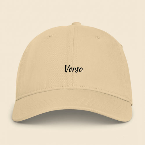 Casquette personnalisable, coloris Ivoire, Verso Paris · exemple Ivoire · logo Verso