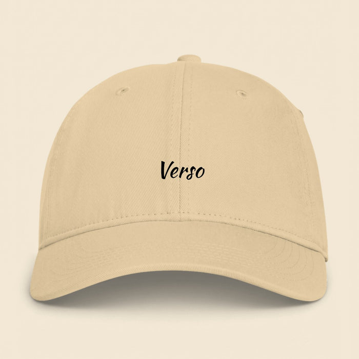 Casquette personnalisable, coloris Ivoire, Verso Paris · exemple Ivoire · logo Verso