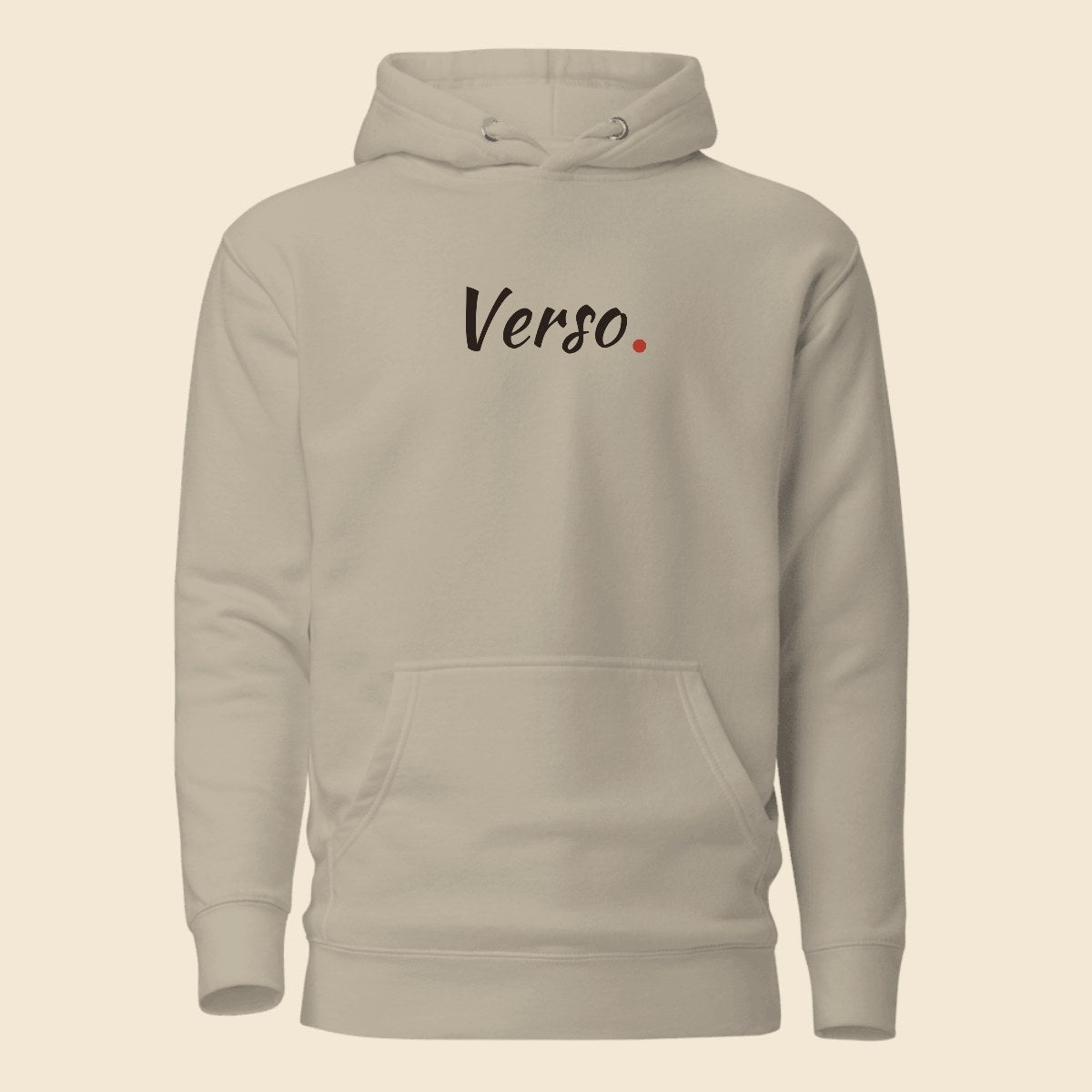 hoodie-premium-studio · exemple Carbon gris · logo Verso