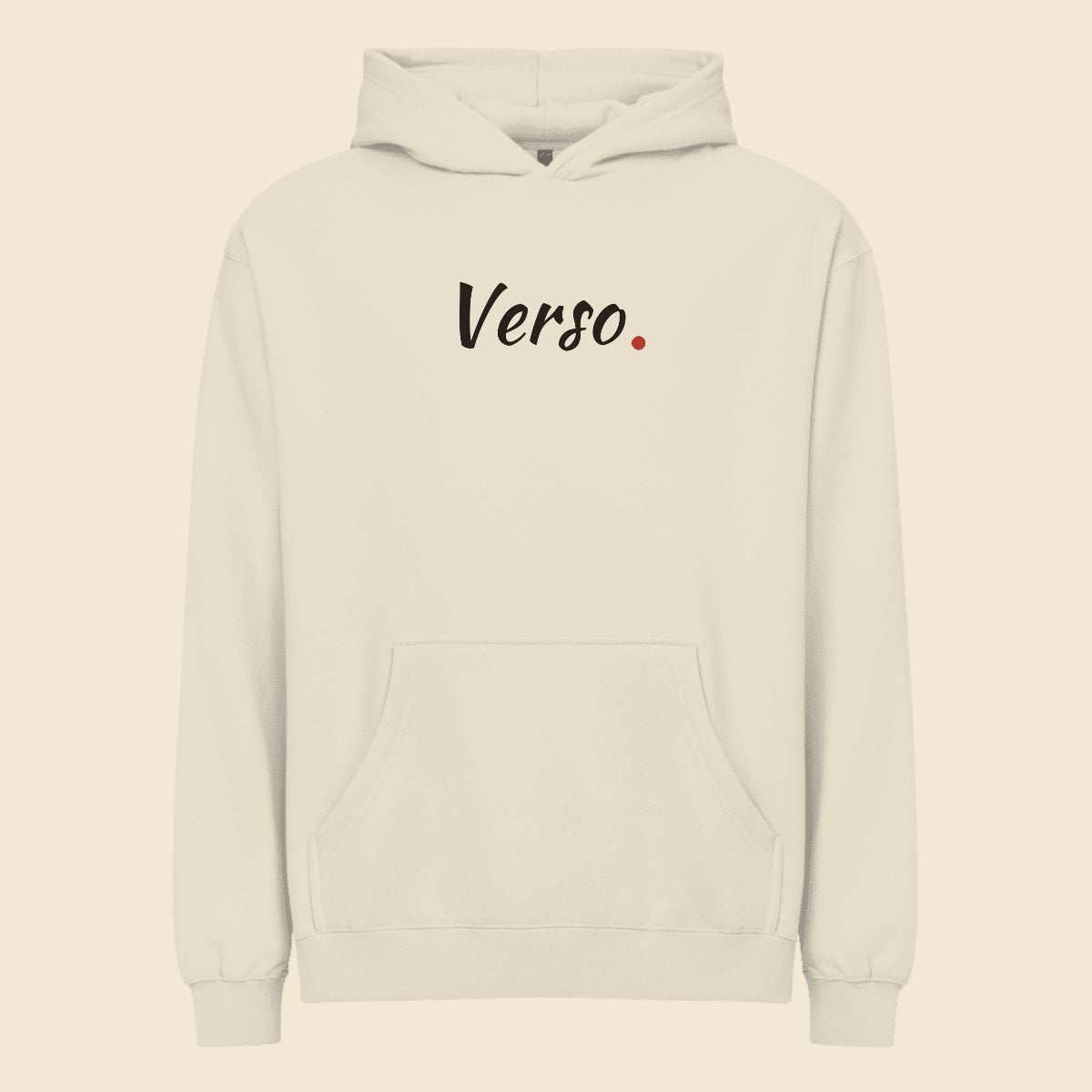 Hoodie Box Homme personnalisable, coloris Blanc, Verso Paris · exemple Blanc · logo Verso