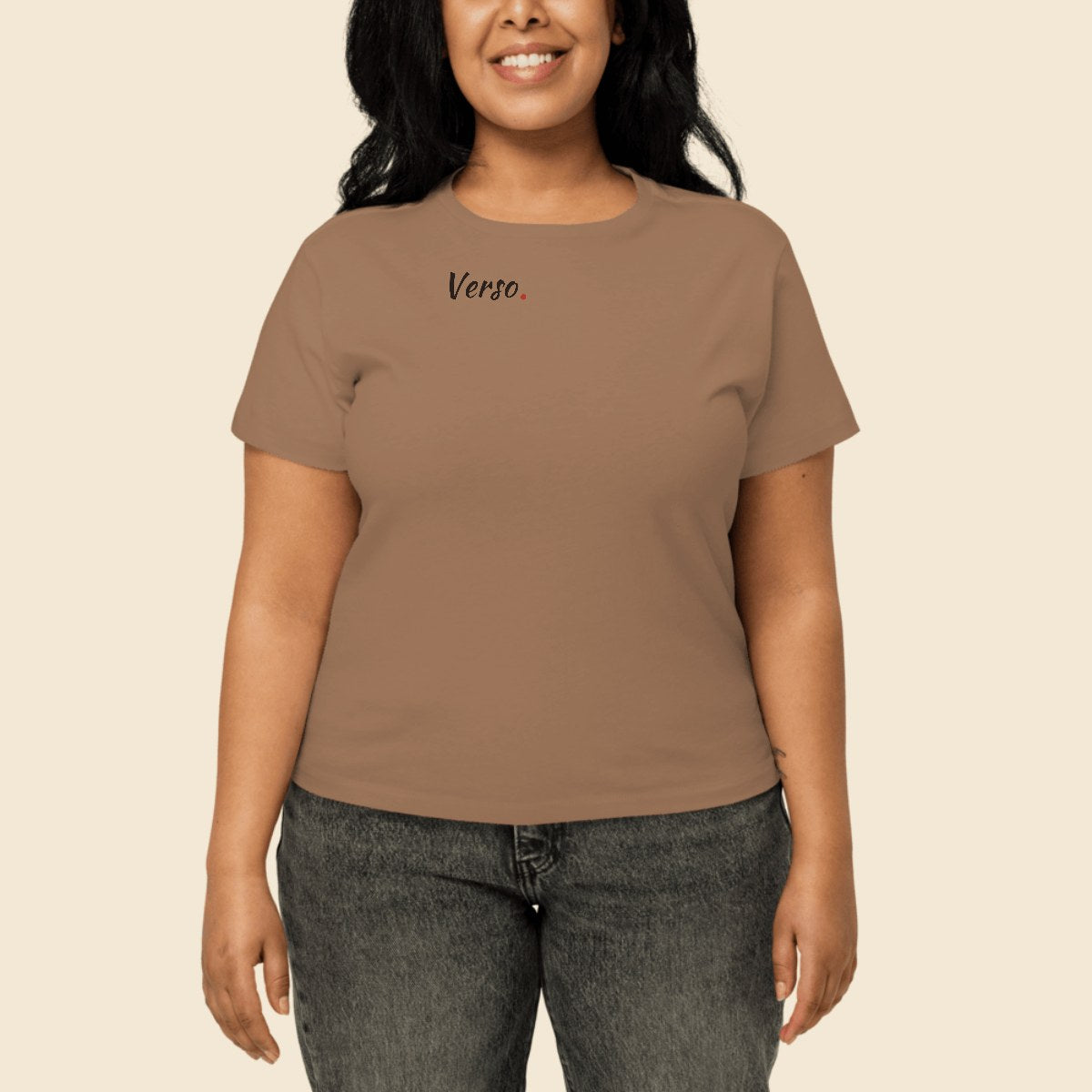 tee-haut-taille-studio · exemple Latte · logo Verso