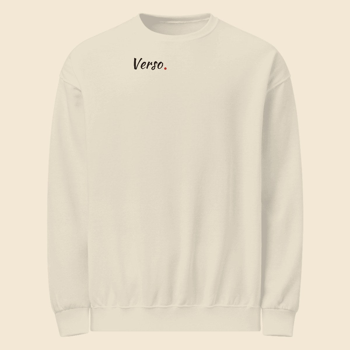 Sweatshirt Col Rond Jerzees 562MR personnalisable, coloris Ash, Verso Paris · exemple Ash · logo Verso