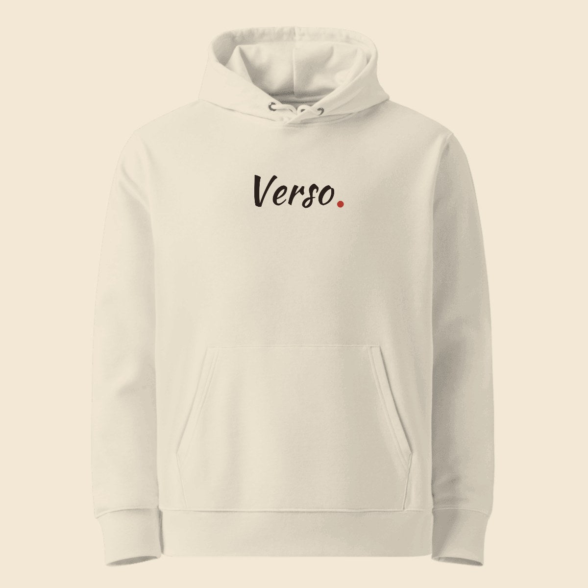 Hoodie Éco Cruiser 2.0 personnalisable, coloris Blanc, Verso Paris · exemple Blanc · logo Verso