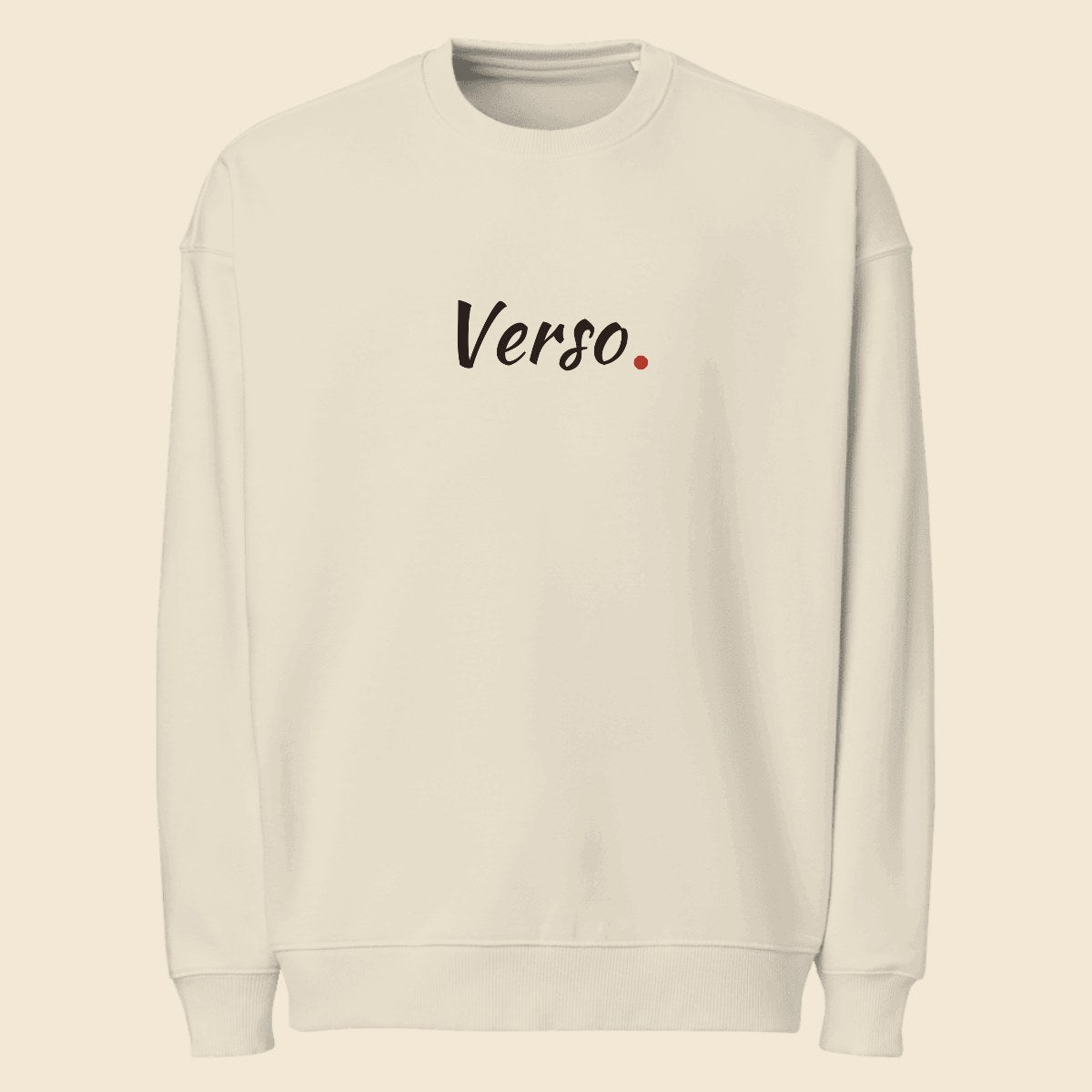 Sweatshirt Oversized personnalisable, coloris Blanc, Verso Paris · exemple Blanc · logo Verso