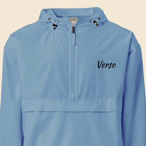 anorak-packable-studio · exemple Bleu clair · logo Verso