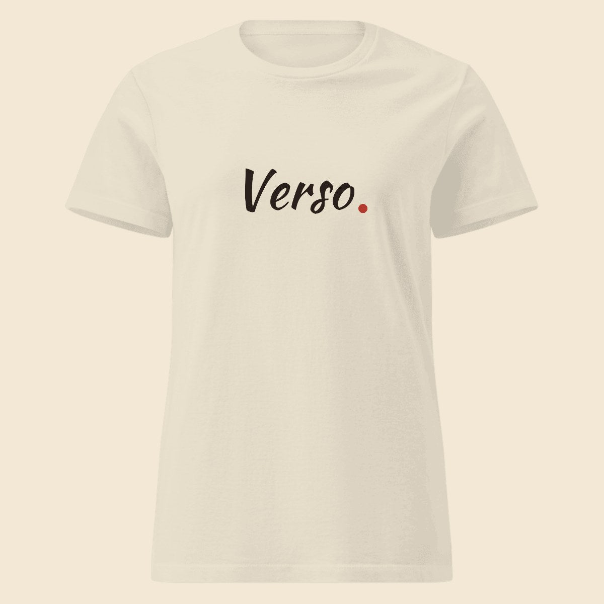 Tee Jersey Femme personnalisable, coloris Blanc, Verso Paris · exemple Blanc · logo Verso