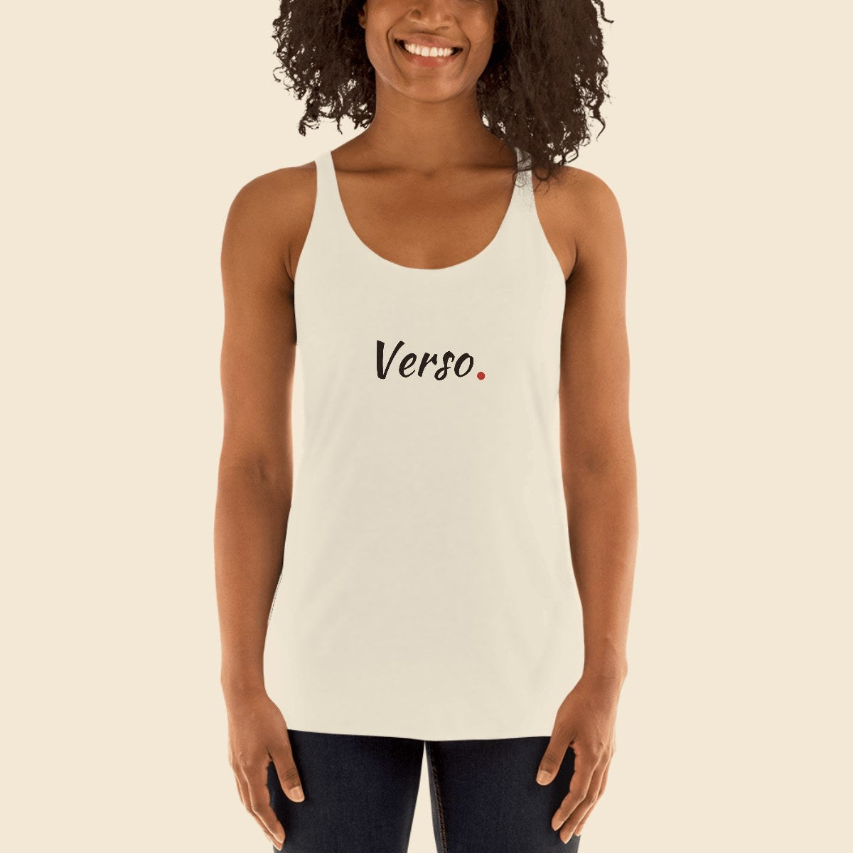 debardeur-femme-racerback-studio · exemple Noir vintage · logo Verso