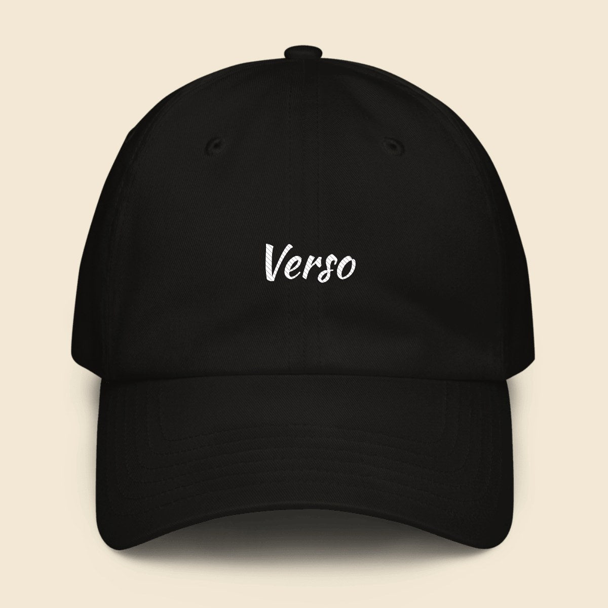 casquette-dad-studio · exemple Noir · logo Verso